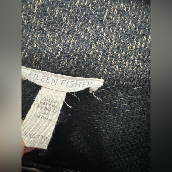 Organic Cotton Terry Stand Collar Jacket | EILEEN FISHER olive green size small - Picture 5 of 10